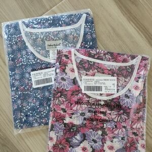 Anthony Richards 1X Nightgown Muumuu House Dress 2 Gowns Sleeveless New Button